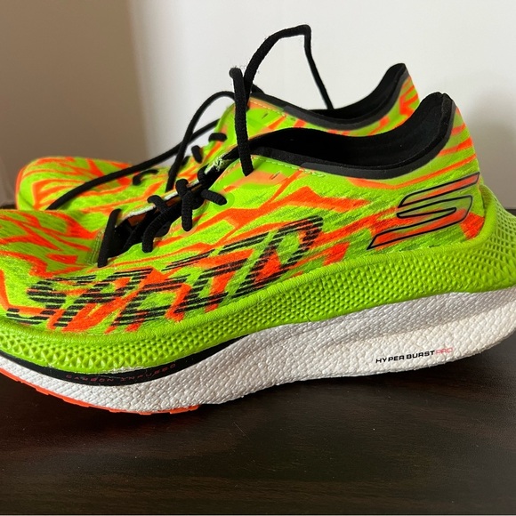 Skechers Hyper Burst Neon Sneakers - Picture 1 of 8